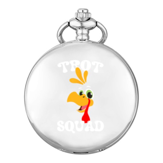 Discover Trot Squad Funny Turkey Trot Matching Thanksgiving 2023 Pocket Watches