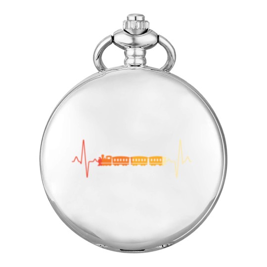 Discover train locomotive heartbeat retro Pocket Watches