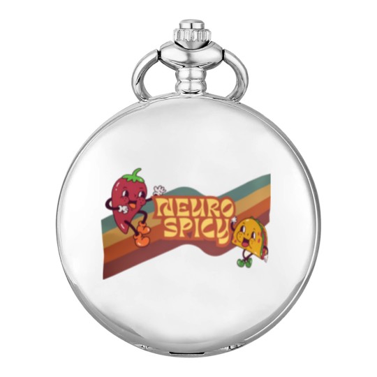 Discover Neuro Spicy Pocket Watches | Handmade Funny ADHD Pocket Watches | Retro-Style Unisex Pocket Watches