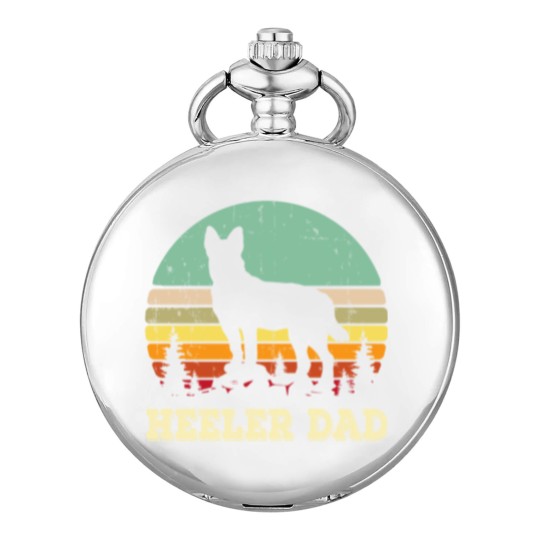 Discover Australian Cattle Dog Red Blue Pet Heeler Dad Cute Mens Gift Pocket Watches