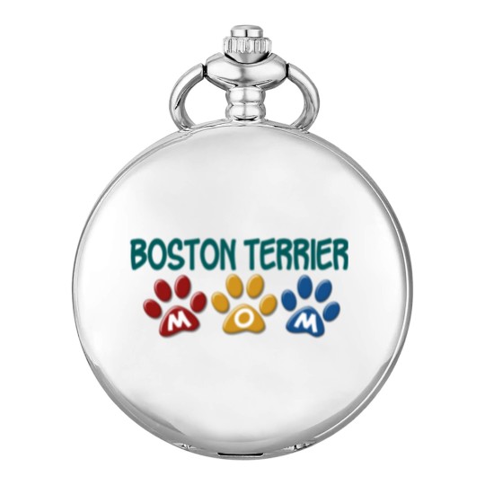 Discover BOSTON TERRIER MOM Paw Print 1 Pocket Watches