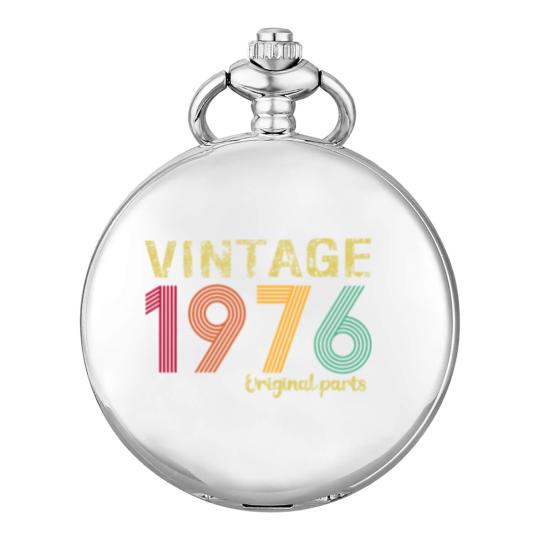 Discover 1976 Original Parts Pocket Watches, 47th Birthday Pocket Watches, Retro 1976