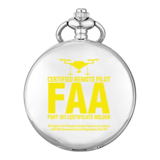 Discover FAA Certified Drone Pilot Funny Gift Pocket Watches