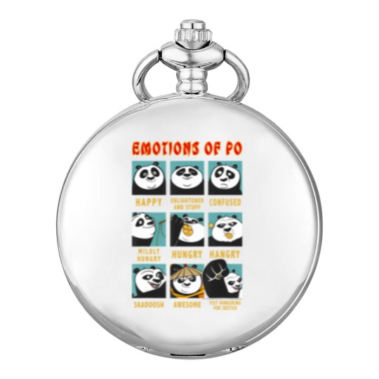Discover kung fu panda emotions of po portrait grid Pocket Watches