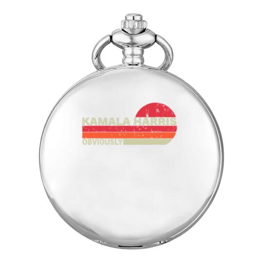 Discover Retro Kamala Obviously Harris Obviously Pocket Watches