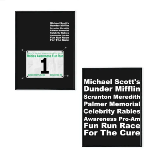Discover Dunder Mifflin Fun Run Race #1 (Michael Scott) - Paraholix - Poster Set