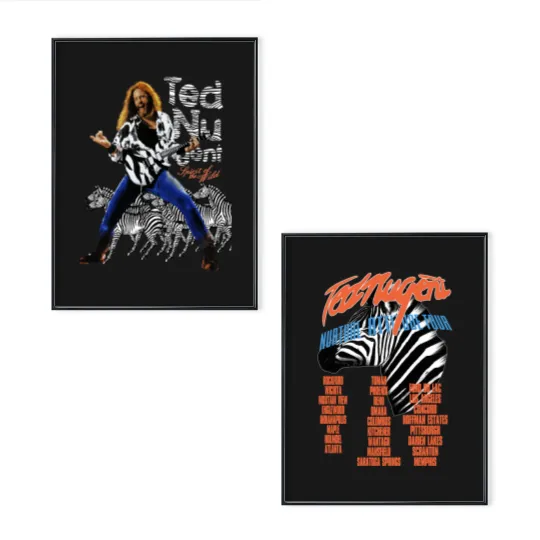 Discover Band Poster Set / Ted Nugent Tour / Graphic Print Poster Set Poster Set
