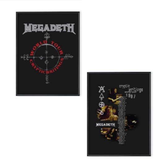 Discover vintage 1997 Megadeth Cryptic Writings World Tour Poster Set