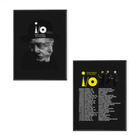 Discover Peter Gabriel 73rd Anniversary 1950-2023 Tour Poster Set, io The Tour Music Poster Set