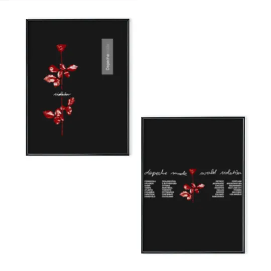 Discover Vintage 1990 DEPECHE MODE World Violator Concert Unisex Poster Set
