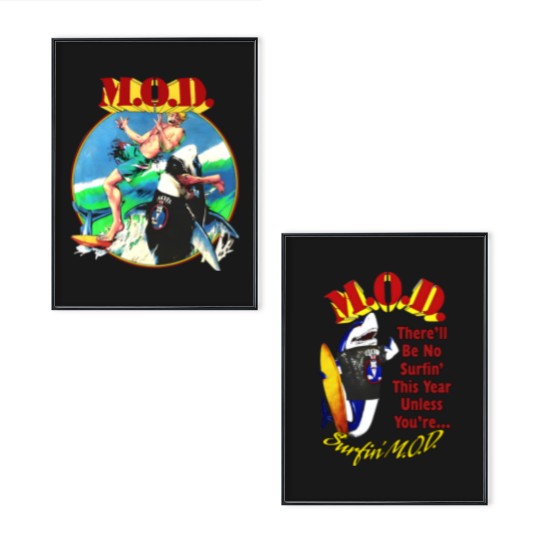 Discover Method of Destruction Surfin M.O.D. Theyll Be No Surfin This Year Shark Poster Set