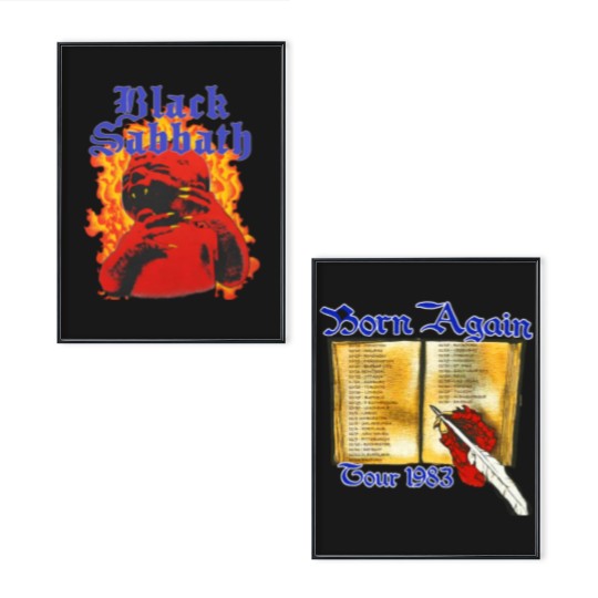 Discover Black Sabbath 1983 Born Again Tour Poster Set
