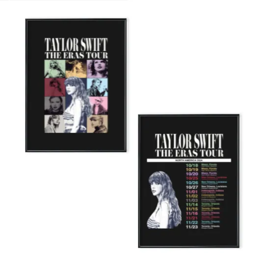 Discover Swift Tour 2024, North America Dates Tour, Reputation tour Poster Set
