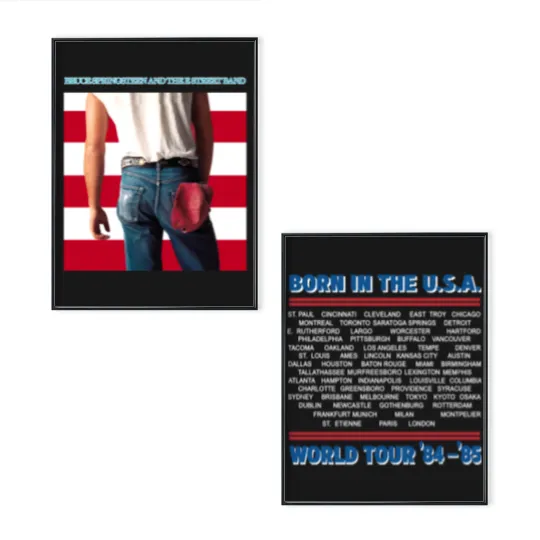 Discover Bruce Springsteen Born In The Usa World Tour ’84-’85 Bootleg Vintage Poster Set