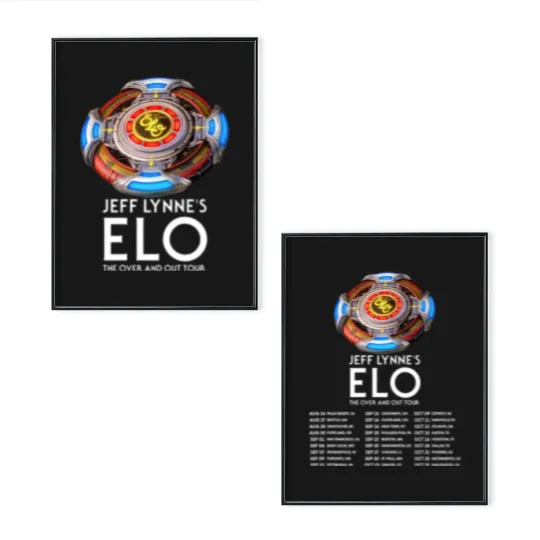 Discover Jeff Lynne's ELO - The Over and Out Tour 2024 Double Sided Poster Set