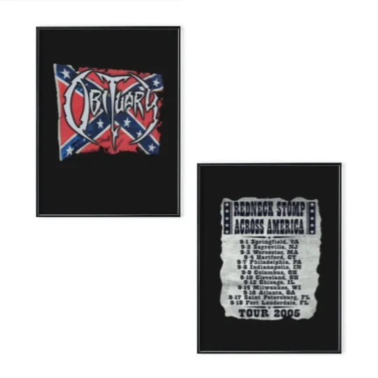 Discover OBITUARY Redneck Stomp Across America Tour vtg Poster Set