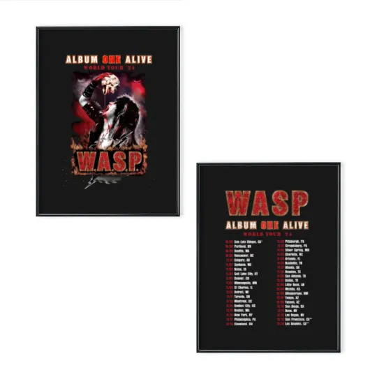 Discover W.A.S.P. Album On Alive 2024 Tour Poster Set, WASP Band Fan Poster Set