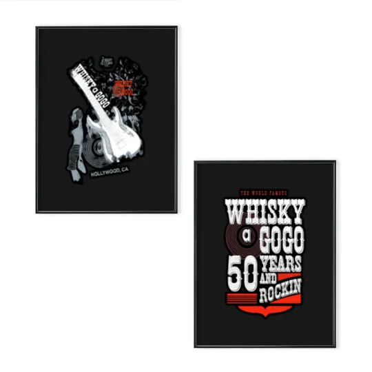 Discover Whisky A Go Go Poster Set 50th Anniversary and Guitar  Gift For All Fans