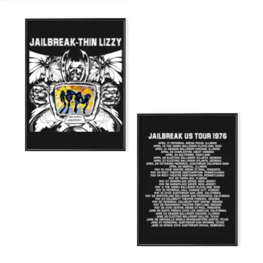 Discover Thin Lizzy 2 sides black Poster Set