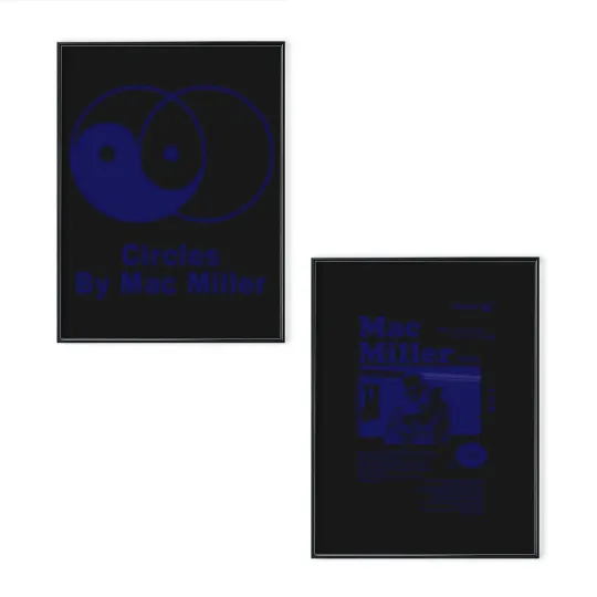Discover macmiller Circles Poster Set, macmiller Merch For Fans, Vintage Style Unisex Poster Set