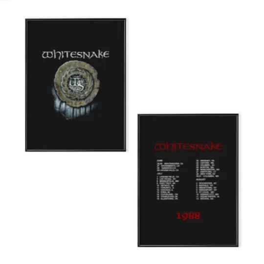 Discover 1988 Whitesnake Rock Concert Tour Unisex Poster Set