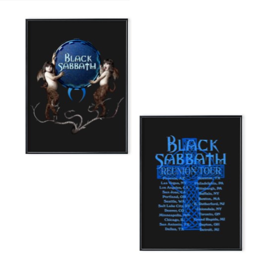 Discover Black Sabbath 1999 Reunion Tour 2 Sided Poster Set