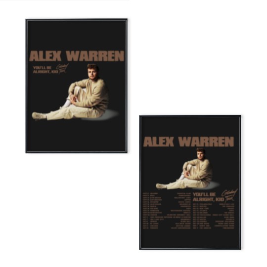 Discover Alex Warren You'll Be Alright, Kid Tour 2024 Shir Poster Set