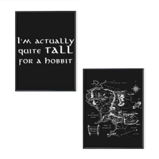 Discover LOTR Poster Set, Tall for a hobbit Poster Set, Funny Nerd Gift