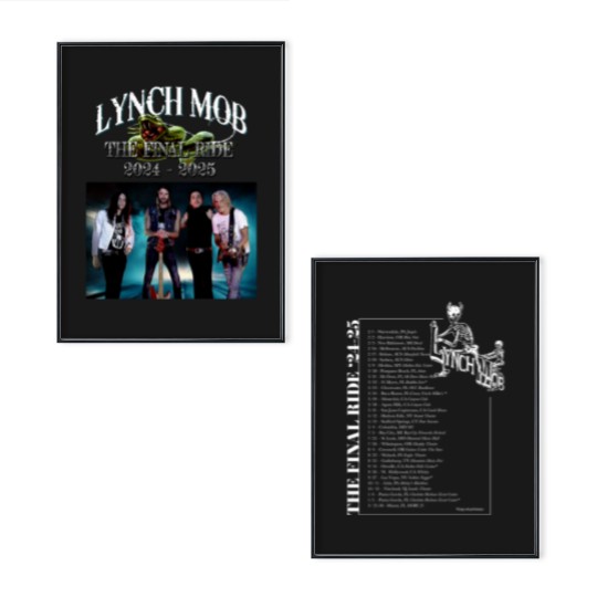 Discover Lynch Mob the final ride 2024 2025 Tour Date Poster Set Double Sides