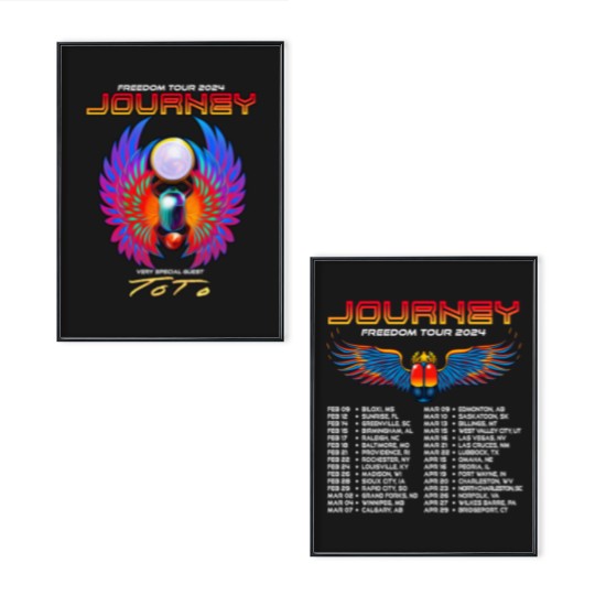 Discover Journey 2024 Tour Freedom Poster Set, Journey Freedom Tour 2024 Poster Set