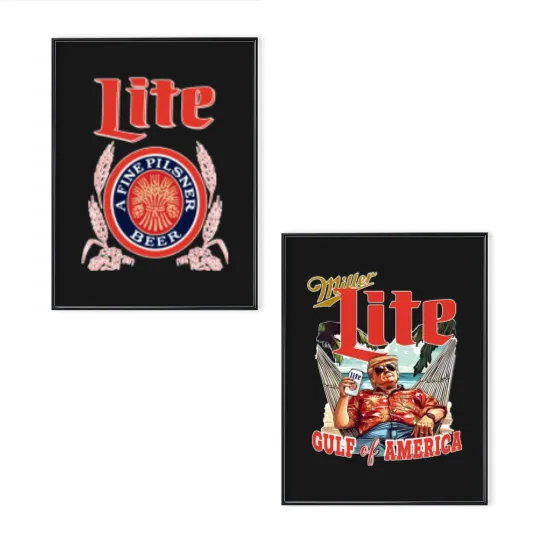 Discover Donald Trump/Miller Lite Gulf of America Comfort Colors Poster Set