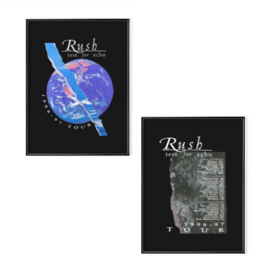 Discover Rush Test For Echo 1996-97 Tour Poster Set, Rush Band T-Shir