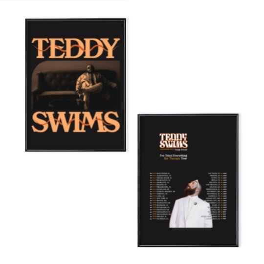 Discover Teddy Swims Tour 2025 Poster Set, Teddy Swims 2025 Concert Poster Set