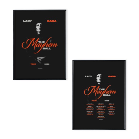 Discover Ld ga The Mayhem Ball Tour 2025 Tour Dates Two Sides Unisex Poster Set