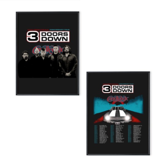 Discover 3 Doors Down Tour 2024 2025 Poster Set