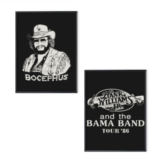 Discover Hank Williams Jr. Bocephus Tour Poster Set Vintage Style Gift For Men Women