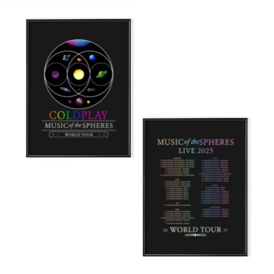 Discover 2025 Coldplay World Tour Poster Set, Gift For Fans
