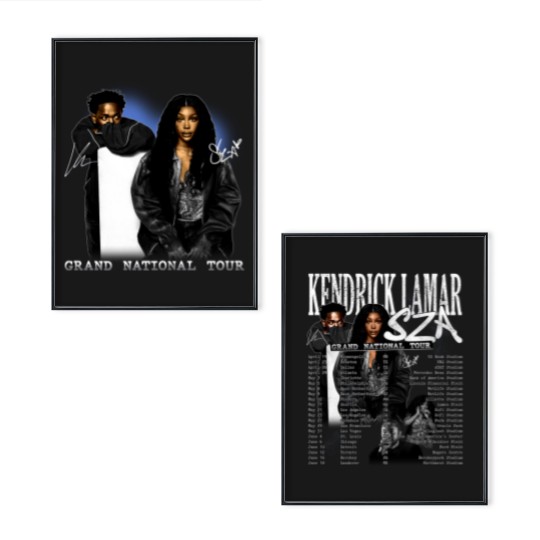 Discover Grand National Tour 2025 Poster Set, GNX Kendrick Lamar Sza Poster Set, Fan Gift