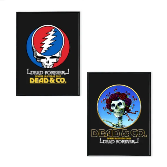 Discover Dead And Company Sphere Las Vegas 2025 Tour Unisex Poster Set