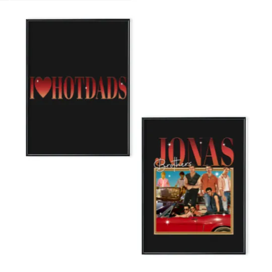 Discover Vintage Jonas Brothers Hot Dads Poster Set