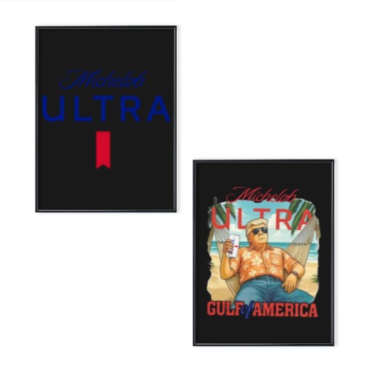 Discover America Michelob Ultra Comfort Colors Poster Set, Trump Gulf Of America Poster Set, Political, American Gulf Coast, Patriotic, Trump Gulf Beach