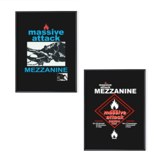Discover MASSIVE ATTACK MEZZANINE European Tour Poster Set