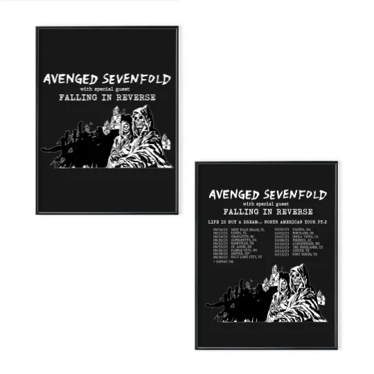 Discover Avenged Sevenfold Life Is But A Dream North American Tour 2023 Poster Set