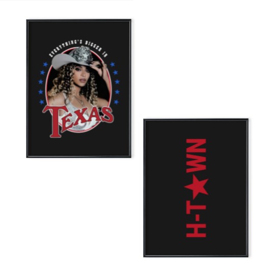 Discover Beyoncé Cowboy Carter Tour 2025 Houston, TX  reprint Poster Set