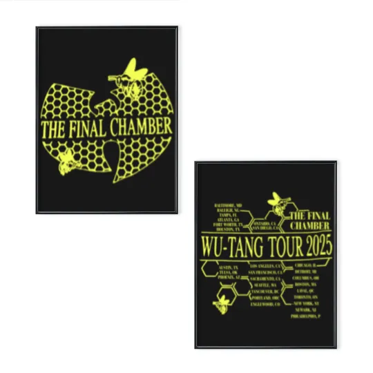 Discover Wu-Tang Clan 2025 Final Chamber Honeycomb Tour Poster Set Reprint Gift Size S-3X