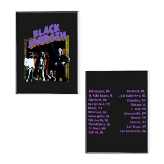 Discover Black Sabbath 1997 Tour 2 Side Black Poster Set