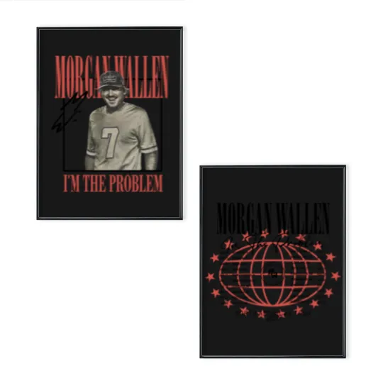 Discover Wallen Western I’m The Problem 2025 Tour  Merch Poster Set