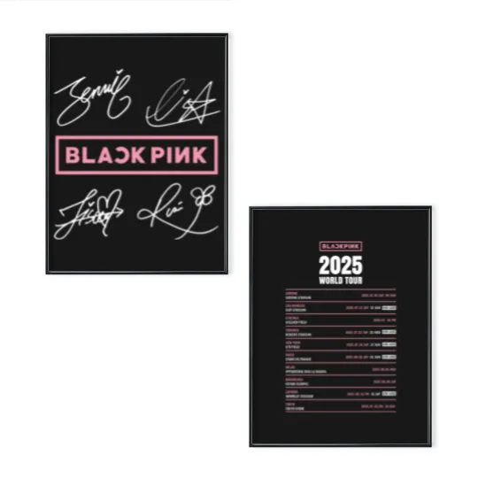 Discover 2025 Black Pink World Tour Poster Set, Black Pink 2025 Concert 3D Poster Set New