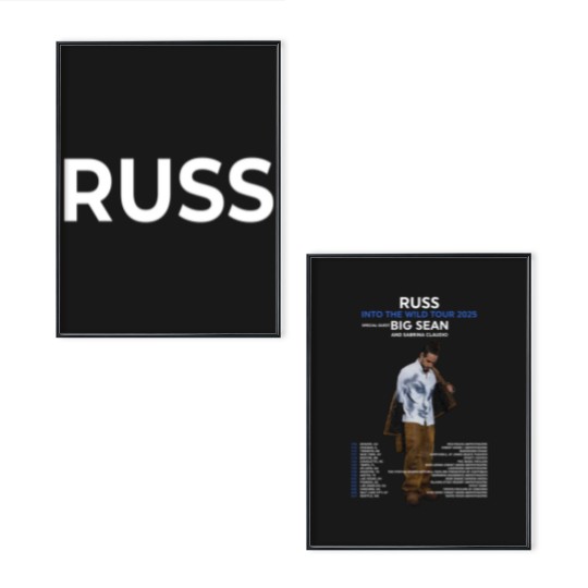 Discover Russ Into The Wild Tour 2025 Merch Poster Set