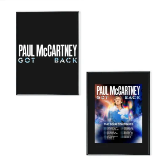 Discover P mccartney Got Back Tour 2025 North America Poster Set Two Sided
